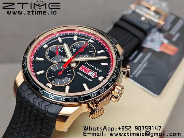 Chopard Mille Miglia 168571 RG V7F 1:1 Best Edition Black Dial On Black Rubber Strap A7750 to Cal.107179 - Super Clone Watch | 1:1 Best Version