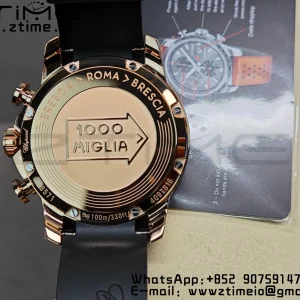 Chopard Mille Miglia 168571 RG V7F 1:1 Best Edition Black Dial On Black Rubber Strap A7750 to Cal.107179 - Super Clone Watch | 1:1 Best Version