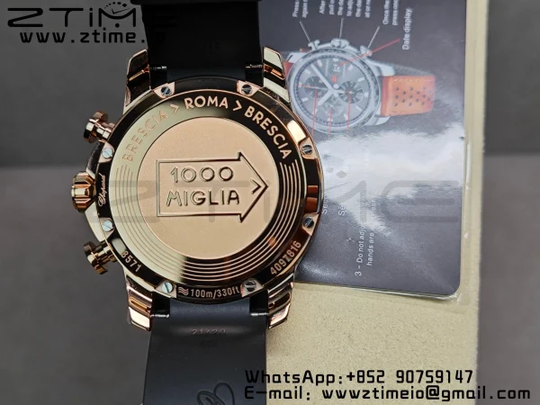 Chopard Mille Miglia 168571 RG V7F 1:1 Best Edition Black Dial On Black Rubber Strap A7750 to Cal.107179 - Super Clone Watch | 1:1 Best Version
