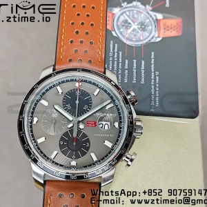 Chopard Mille Miglia 168571 SS V7F 1:1 Best Edition Gray Dial On Brown Rubber Strap A7750 to Cal.107179 - Super Clone Watch | 1:1 Best Version
