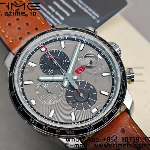 Chopard Mille Miglia 168571 SS V7F 1:1 Best Edition Gray Dial On Brown Rubber Strap A7750 to Cal.107179 - Super Clone Watch | 1:1 Best Version