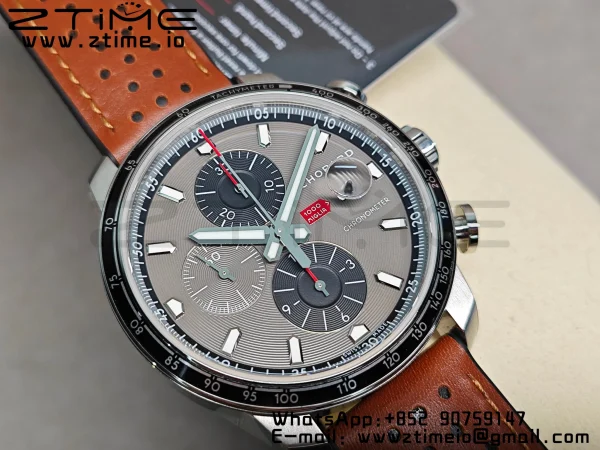 Chopard Mille Miglia 168571 SS V7F 1:1 Best Edition Gray Dial On Brown Rubber Strap A7750 to Cal.107179 - Super Clone Watch | 1:1 Best Version