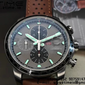 Chopard Mille Miglia 168571 SS V7F 1:1 Best Edition Gray Dial On Brown Rubber Strap A7750 to Cal.107179 - Super Clone Watch | 1:1 Best Version