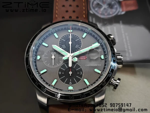 Chopard Mille Miglia 168571 SS V7F 1:1 Best Edition Gray Dial On Brown Rubber Strap A7750 to Cal.107179 - Super Clone Watch | 1:1 Best Version