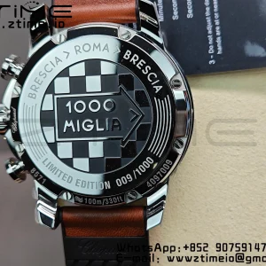 Chopard Mille Miglia 168571 SS V7F 1:1 Best Edition Gray Dial On Brown Rubber Strap A7750 to Cal.107179 - Super Clone Watch | 1:1 Best Version