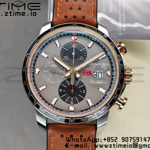 Chopard Mille Miglia 168571 SS V7F 1:1 Best Edition Gray Dial On Brown Rubber Strap A7750 to Cal.107179 - Super Clone Watch | 1:1 Best Version