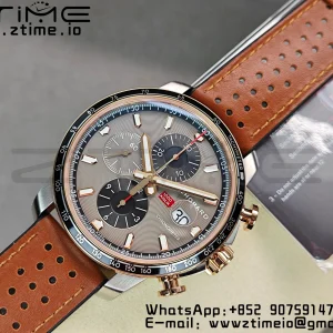 Chopard Mille Miglia 168571 SS V7F 1:1 Best Edition Gray Dial On Brown Rubber Strap A7750 to Cal.107179 - Super Clone Watch | 1:1 Best Version