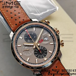 Chopard Mille Miglia 168571 SS V7F 1:1 Best Edition Gray Dial On Brown Rubber Strap A7750 to Cal.107179 - Super Clone Watch | 1:1 Best Version