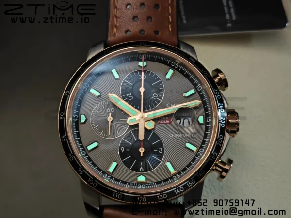Chopard Mille Miglia 168571 SS V7F 1:1 Best Edition Gray Dial On Brown Rubber Strap A7750 to Cal.107179 - Super Clone Watch | 1:1 Best Version