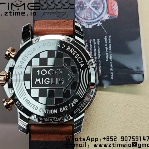 Chopard Mille Miglia 168571 SS V7F 1:1 Best Edition Gray Dial On Brown Rubber Strap A7750 to Cal.107179 - Super Clone Watch | 1:1 Best Version
