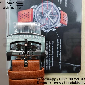 Chopard Mille Miglia 168571 SS V7F 1:1 Best Edition Gray Dial On Brown Rubber Strap A7750 to Cal.107179 - Super Clone Watch | 1:1 Best Version