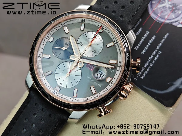 Chopard Mille Miglia 168571 SS V7F 1:1 Best Edition Gray Dial On Black Rubber Strap A7750 to Cal.107179 - Super Clone Watch | 1:1 Best Version