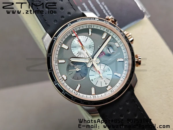 Chopard Mille Miglia 168571 SS V7F 1:1 Best Edition Gray Dial On Black Rubber Strap A7750 to Cal.107179 - Super Clone Watch | 1:1 Best Version