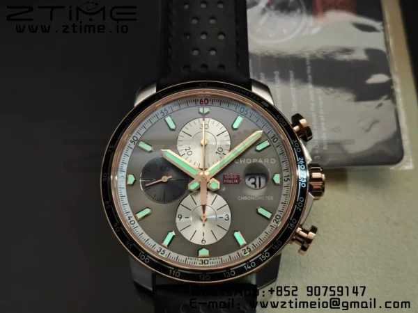 Chopard Mille Miglia 168571 SS V7F 1:1 Best Edition Gray Dial On Black Rubber Strap A7750 to Cal.107179 - Super Clone Watch | 1:1 Best Version