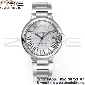 Cartier Ballon Bleu WSBB0040 40mm SS CHF 1:1 Best Edition Silvery Texture Dial on  SS Bracelet A2824 (Quick Release) - Super Clone Watch | 1:1 Best Version