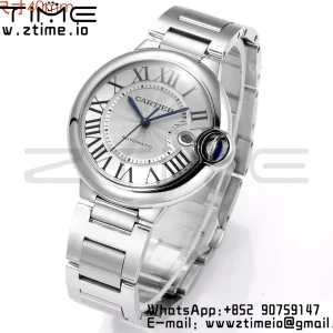 Cartier Ballon Bleu WSBB0040 40mm SS CHF 1:1 Best Edition Silvery Texture Dial on  SS Bracelet A2824 (Quick Release) - Super Clone Watch | 1:1 Best Version