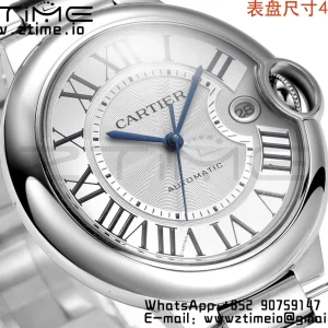 Cartier Ballon Bleu WSBB0040 40mm SS CHF 1:1 Best Edition Silvery Texture Dial on  SS Bracelet A2824 (Quick Release) - Super Clone Watch | 1:1 Best Version