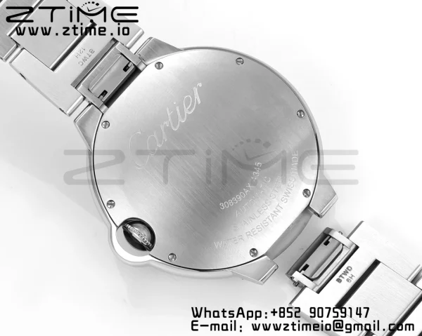 Cartier Ballon Bleu WSBB0040 40mm SS CHF 1:1 Best Edition Silvery Texture Dial on  SS Bracelet A2824 (Quick Release) - Super Clone Watch | 1:1 Best Version