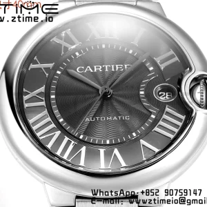 Cartier Ballon Bleu WSBB0040 40mm SS CHF 1:1 Best Edition Black Texture Dial on  SS Bracelet A2824 (Quick Release) - Super Clone Watch | 1:1 Best Version