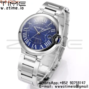 Cartier Ballon Bleu WSBB0061 40mm SS CHF 1:1 Best Edition Blue Texture Dial on  SS Bracelet A2824 (Quick Release) - Super Clone Watch | 1:1 Best Version