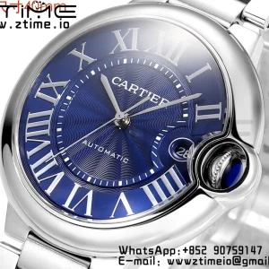 Cartier Ballon Bleu WSBB0061 40mm SS CHF 1:1 Best Edition Blue Texture Dial on  SS Bracelet A2824 (Quick Release) - Super Clone Watch | 1:1 Best Version