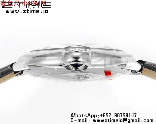Cartier Cartier Ballon Bleu WSBB0060 40mm SS CHF 1:1 Best Edition Μαύρη υφή Dial σε μπλε δερμάτινο λουράκι A2824 (γρήγορη απελευθέρωση) - Super Clone ρολόι | 1:1 Best έκδοση