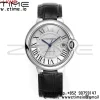 Cartier Ballon Bleu WSBB0039 40mm SS CHF 1:1 Mejor Edición Esfera plateada texturada con correa de piel negra A2824 (Cierre rápido) - Reloj Super Clon | 1:1 Mejor Versión