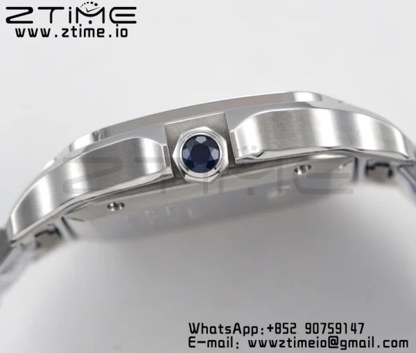 Cartier Santos de Cartier WSSA0010 35mm SS BVF 1:1 Best Edition White Dial on SS SmartLinks Bracelet MIYOTA 9015 V2 - Super Clone Watch | 1:1 Best Version
