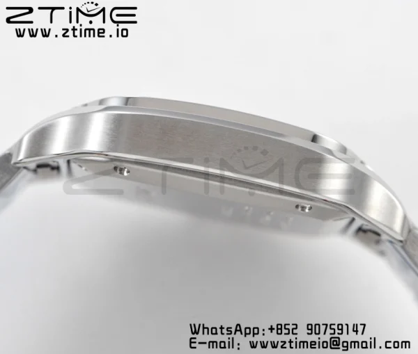 Cartier Santos de Cartier WSSA0010 35mm SS BVF 1:1 Best Edition White Dial on SS SmartLinks Bracelet MIYOTA 9015 V2 - Super Clone Watch | 1:1 Best Version