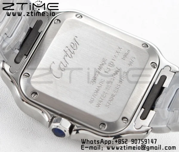 Cartier Santos de Cartier WSSA0010 35mm SS BVF 1:1 Best Edition White Dial on SS SmartLinks Bracelet MIYOTA 9015 V2 - Super Clone Watch | 1:1 Best Version