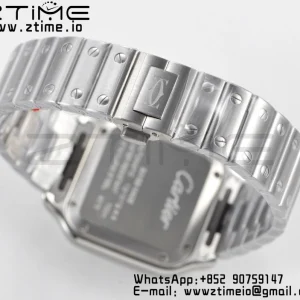 Cartier Santos de Cartier WSSA0010 35mm SS BVF 1:1 Best Edition White Dial on SS SmartLinks Bracelet MIYOTA 9015 V2 - Super Clone Watch | 1:1 Best Version