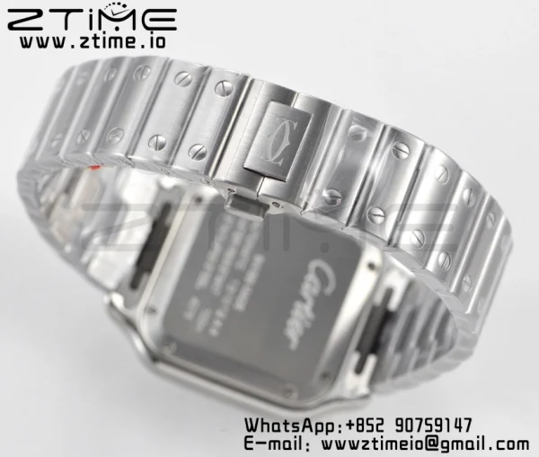 Cartier Santos de Cartier WSSA0010 35mm SS BVF 1:1 Best Edition White Dial on SS SmartLinks Bracelet MIYOTA 9015 V2 - Super Clone Watch | 1:1 Best Version