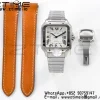 Cartier Santos de Cartier WSSA0010 35mm SS BVF 1:1 Best Edition White Dial σε SS SmartLinks Βραχιόλι MIYOTA 9015 V2 - Super Clone ρολόι | 1:1 Best έκδοση