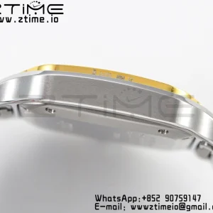 Cartier Santos de Cartier W2SA0007 35mm SS/YG BVF 1:1 Best Edition White Dial on SS/YG SmartLinks Bracelet MIYOTA 9015 V2 - Super Clone Watch | 1:1 Best Version