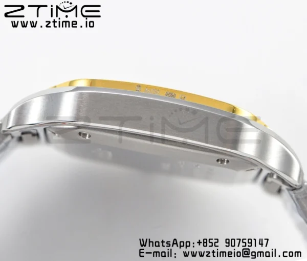 Cartier Santos de Cartier W2SA0007 35mm SS/YG BVF 1:1 Best Edition White Dial on SS/YG SmartLinks Bracelet MIYOTA 9015 V2 - Super Clone Watch | 1:1 Best Version