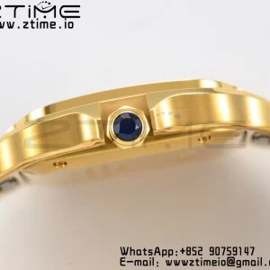 Cartier Santos de Cartier WGSA0010 35mm YG BVF 1:1 Best Edition Cadran alb pe YG SmartLinks Brățară MIYOTA 9015 V2 - Super Clone Watch | 1:1 Best Version