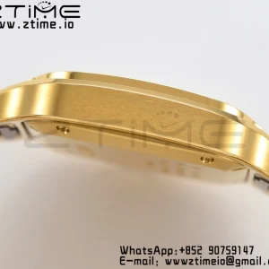 Cartier Santos de Cartier WGSA0010 35mm YG BVF 1:1 Best Edition Cadran alb pe YG SmartLinks Brățară MIYOTA 9015 V2 - Super Clone Watch | 1:1 Best Version