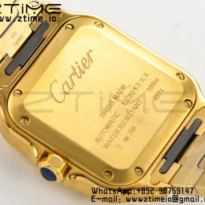 Cartier Santos de Cartier WGSA0010 35mm YG BVF 1:1 Best Edition Cadran alb pe YG SmartLinks Brățară MIYOTA 9015 V2 - Super Clone Watch | 1:1 Best Version