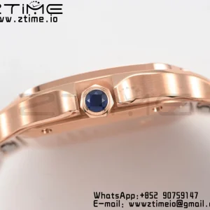 Cartier Santos de Cartier WGSA0008 35mm RG BVF 1:1 Best Edition White Dial on RG SmartLinks Bracelet MIYOTA 9015 V2 - Super Clone Watch | 1:1 Best Version