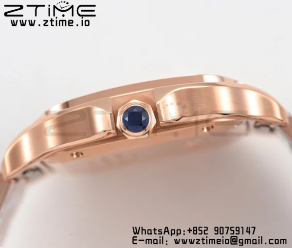 Cartier Santos de Cartier WGSA0008 35mm RG BVF 1:1 Best Edition White Dial on RG SmartLinks Bracelet MIYOTA 9015 V2 - Super Clone Watch | 1:1 Best Version