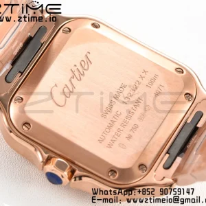 Cartier Santos de Cartier WGSA0008 35mm RG BVF 1:1 Best Edition White Dial on RG SmartLinks Bracelet MIYOTA 9015 V2 - Super Clone Watch | 1:1 Best Version