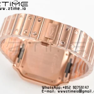 Cartier Santos de Cartier WGSA0008 35mm RG BVF 1:1 Best Edition White Dial on RG SmartLinks Bracelet MIYOTA 9015 V2 - Super Clone Watch | 1:1 Best Version