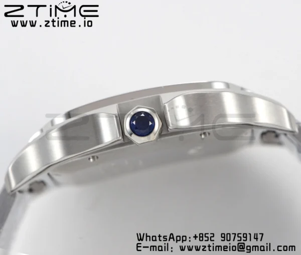 Cartier Santos de Cartier WSSA0009 40mm SS BVF 1:1 Best Edition White Dial on SS SmartLinks Bracelet MIYOTA 9015 V2 - Super Clone Watch | 1:1 Best Version