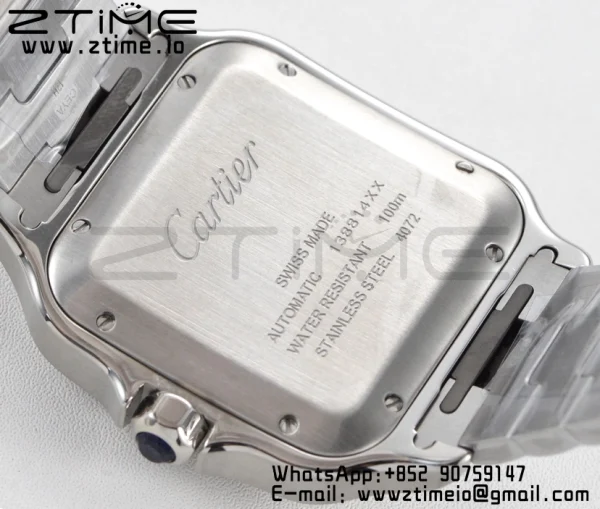 Cartier Santos de Cartier WSSA0009 40mm SS BVF 1:1 Best Edition White Dial on SS SmartLinks Bracelet MIYOTA 9015 V2 - Super Clone Watch | 1:1 Best Version