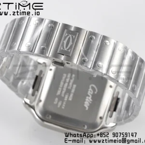 Cartier Santos de Cartier WSSA0009 40mm SS BVF 1:1 Best Edition White Dial on SS SmartLinks Bracelet MIYOTA 9015 V2 - Super Clone Watch | 1:1 Best Version