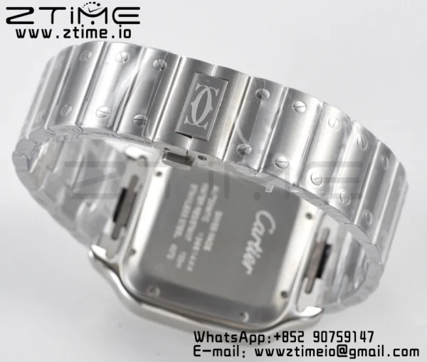 Cartier Santos de Cartier WSSA0009 40mm SS BVF 1:1 Best Edition White Dial on SS SmartLinks Bracelet MIYOTA 9015 V2 - Super Clone Watch | 1:1 Best Version