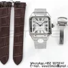 Cartier Santos de Cartier WSSA0009 40mm SS BVF 1:1 Best Edition White Dial σε SS SmartLinks Βραχιόλι MIYOTA 9015 V2 - Super Clone ρολόι | 1:1 Best έκδοση