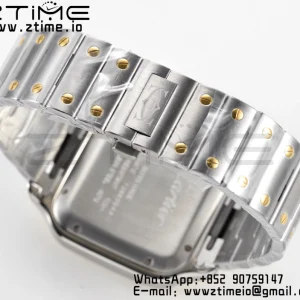 Cartier Santos de Cartier W2SA0006 40mm SS/YG 2018 BVF 1:1 Best Edition White Dial on SS/YG SmartLinks Bracelet MIYOTA 9015 V2 - Super Clone Watch | 1:1 Best Version