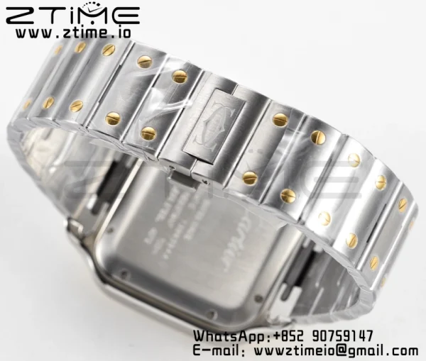 Cartier Santos de Cartier W2SA0006 40mm SS/YG 2018 BVF 1:1 Best Edition White Dial on SS/YG SmartLinks Bracelet MIYOTA 9015 V2 - Super Clone Watch | 1:1 Best Version