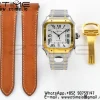 Cartier Santos de Cartier W2SA0006 40mm SS/YG 2018 BVF 1:1 Best Edition White Dial σε SS/YG SmartLinks Βραχιόλι MIYOTA 9015 V2 - Super Clone Watch | 1:1 Best Version